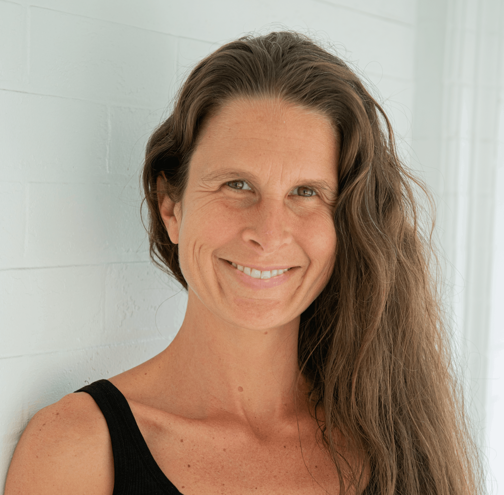 Anna Ferguson teaching a yoga class
